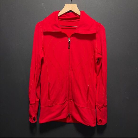 Lululemon In Stride Jacket Currant Red Womens size 8 - Picture 1 of 12